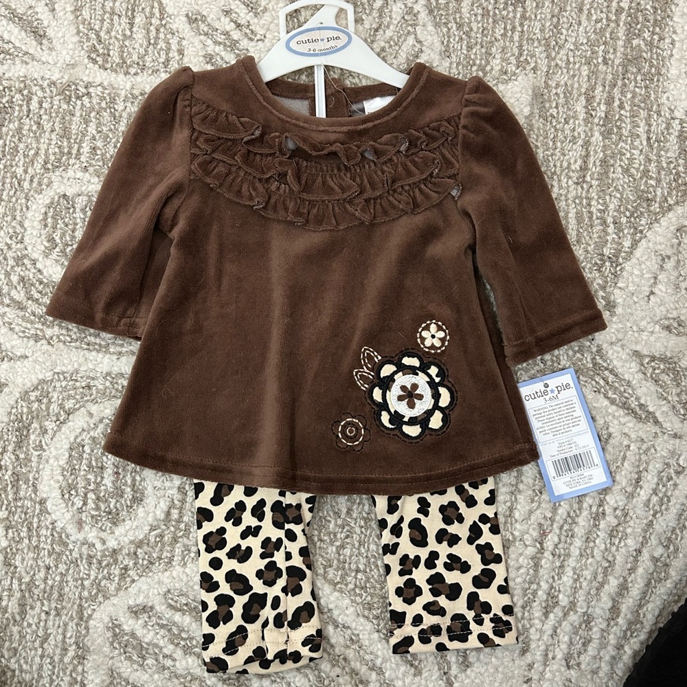 Brown/Leopard Print Cutie Pie Outfit